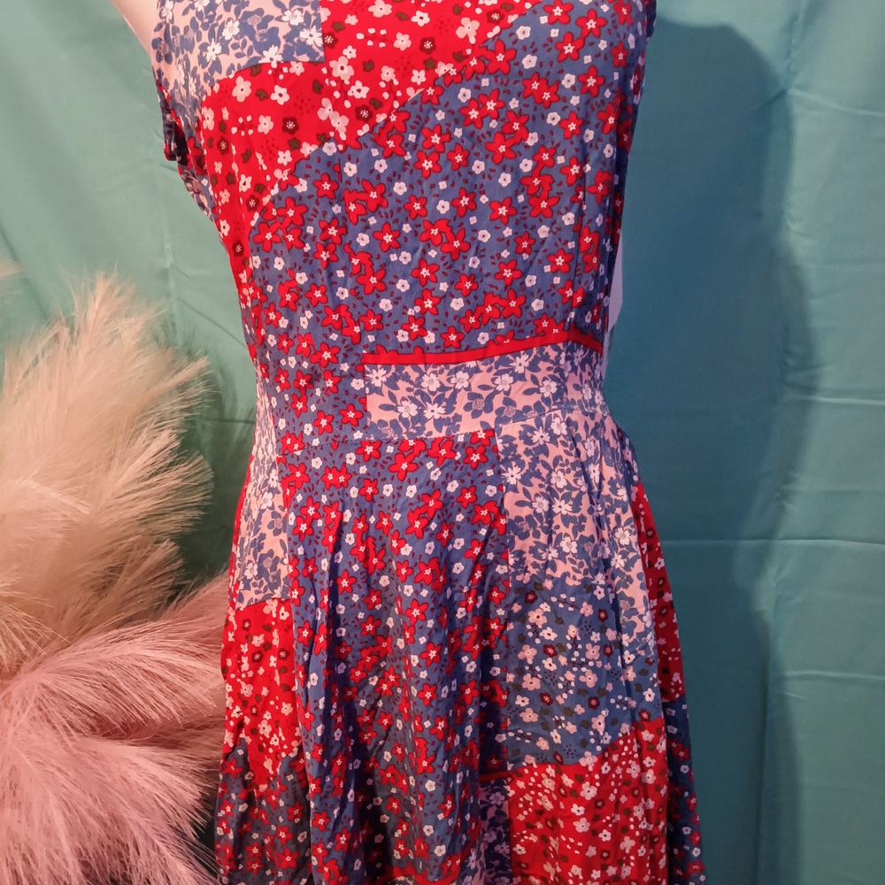 JustFab Floral Patchwork Dress